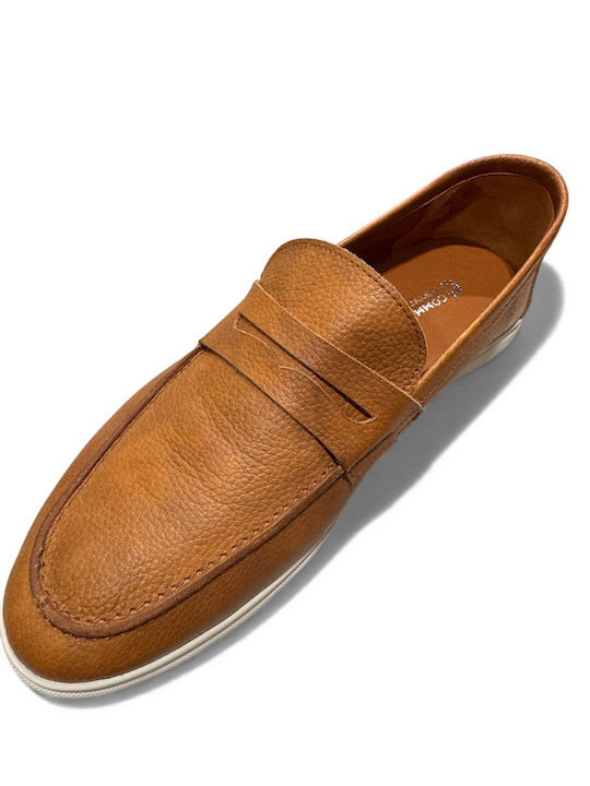 Δερμάτινα Γυναικεία Loafers σε Ταμπά Χρώμα