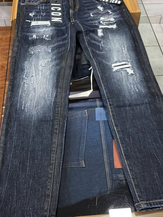 Pantaloni Jeans pentru Bărbați Albastru închis