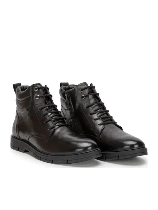 Leder Schwarz Herrenstiefel Anatomisch