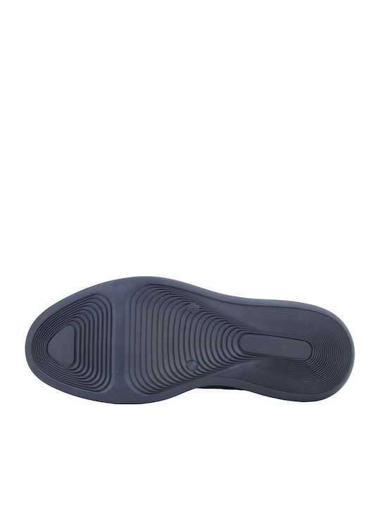 Leather Navy Blue Men's Boots
