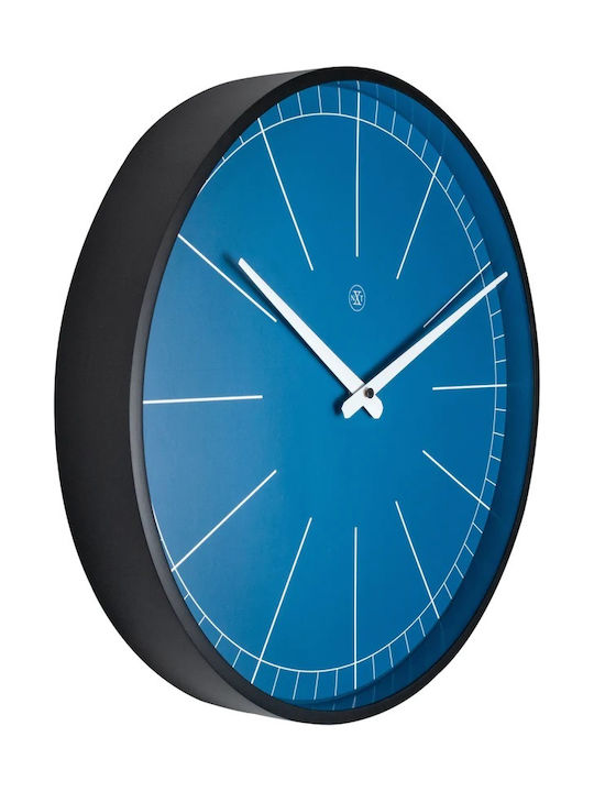 Nextime Wanduhr Kunststoff Blau Ø40cm