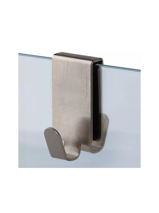 Fackelmann Double Wall-Mounted Bathroom Hook ​3.8x11.4cm Inox Silver
