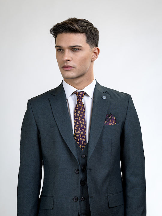 Men's Suit Slim Fit Grey Petrol