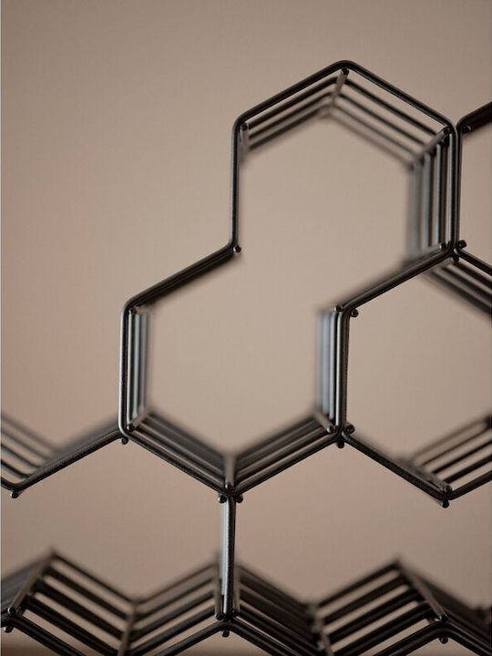 Zone Denmark Rocks Freistehend Flaschenhalter Metallisch für 5 Flaschen Schwarz 28.8x22.8x11.4εκ.