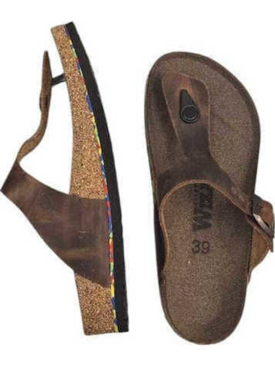 Leder Herrensandalen in Grün Farbe