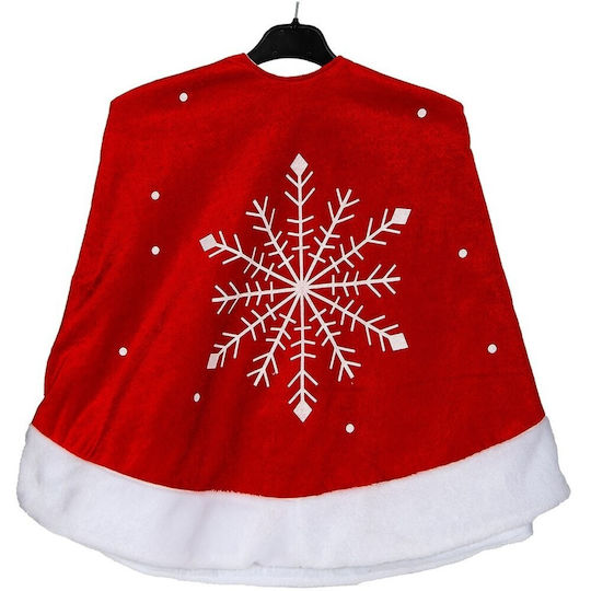 Velvet Christmas Tree Skirt Snowflakes Red 120 cm 22110