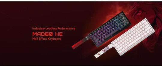 Madlions Professional MAD 60 HE Flagship V2 Gaming Mechanical Keyboard 60% with Magnetic switches and RGB lighting (English US)