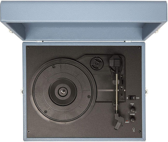 Crosley CR8017B-WB Βαλιτσάκι Πικάπ με Προενίσχυση και Ενσωματωμένα Ηχεία Μπλε