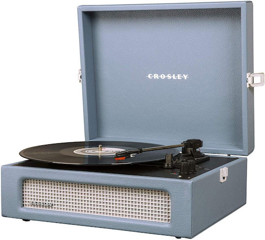 Crosley CR8017B-WB Βαλιτσάκι Πικάπ με Προενίσχυση και Ενσωματωμένα Ηχεία Μπλε