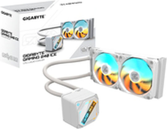 Gigabyte GAMING 240 ICE Water Cooling System AIO CPU With 2 Fans 120mm White