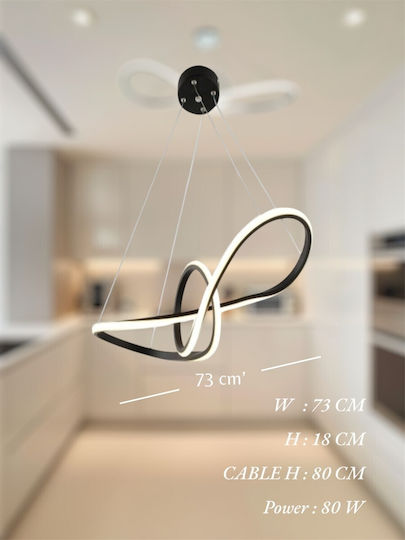 Epiplo-Fos Pendant Light Black 73x20x80cm