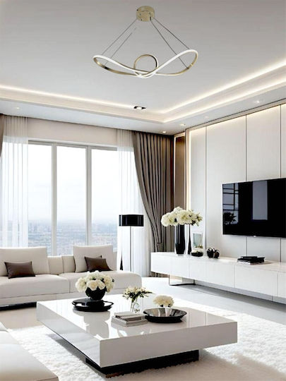 Epiplo-Fos Κρεμαστό Φωτιστικό Χρυσό LED 73x20x80εκ.