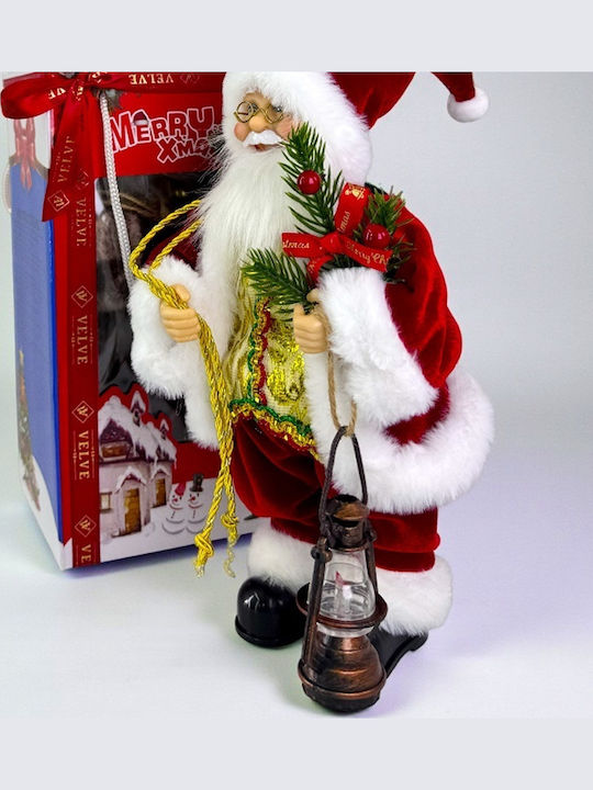Dekorativer Weihnachtsmann Goldς aus Stoff 35cm