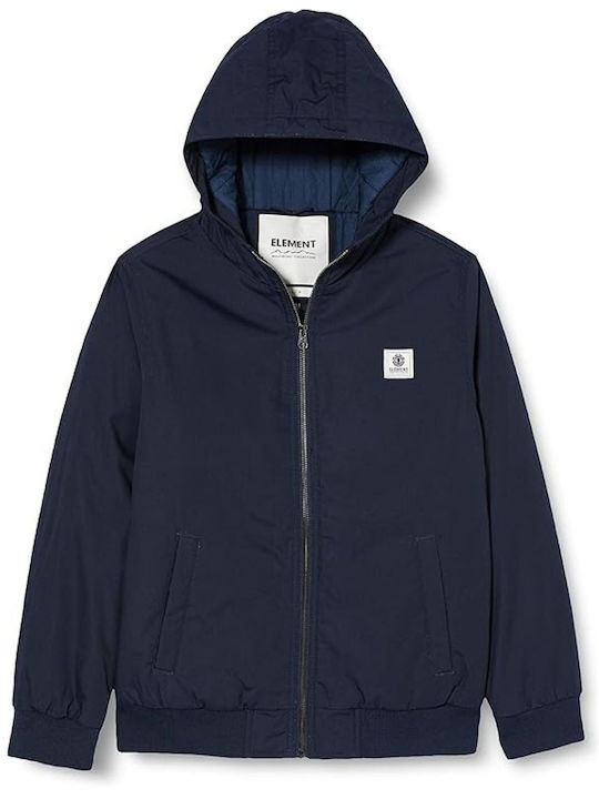 Αδιάβροχο Παιδικό Casual Μπουφάν με Κουκούλα Navy Μπλε