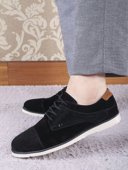 Wildleder Herren Freizeitschuhe Schwarz