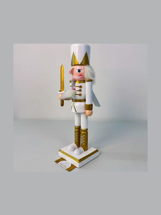 Velve Nutcracker de Crăciun Lemn Alb