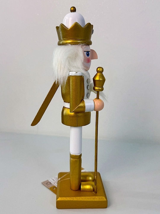 Velve Nutcracker de Crăciun Lemn Auriu
