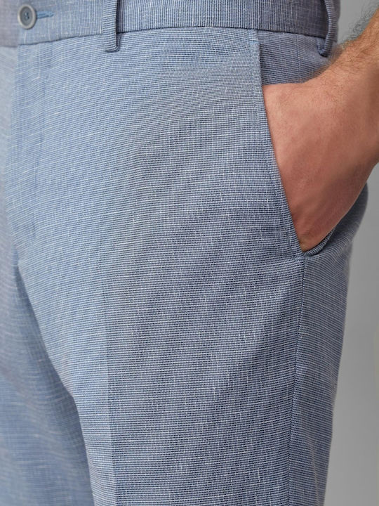 Label Παντελόνι Κοστουμιού σε Slim Εφαρμογή Light Blue