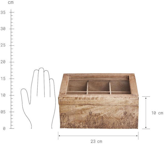 Butlers Zeit Tee-Box Hölzernes Braune 23x17,5x10cm