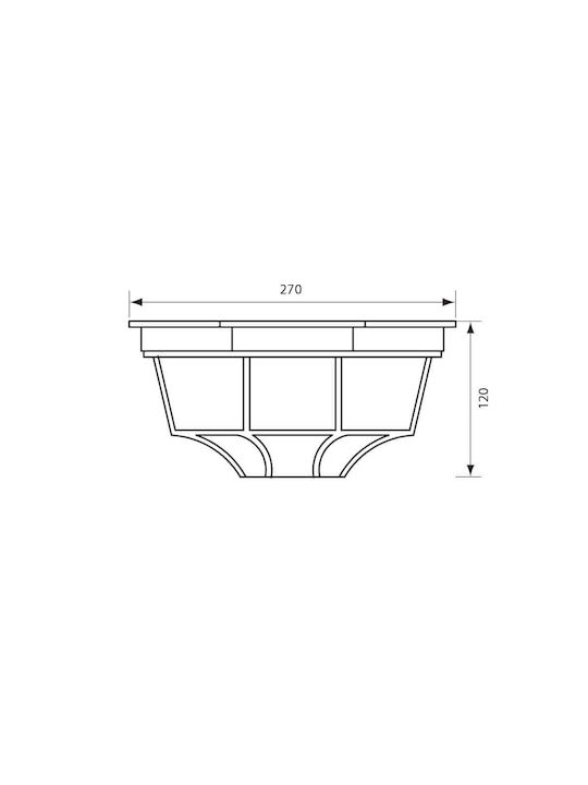 Vivalux Berlin Outdoor Ceiling Light E27 VIV004265