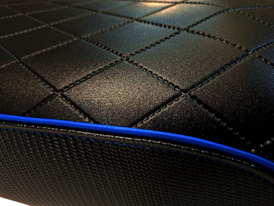 Honda Glx Quilted Baklavadoto Seat Cover Blue Stitching Piping Logo