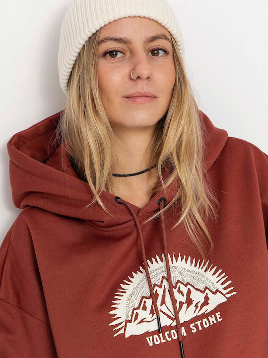 Women's Sweatshirt Hooded Hen Brown