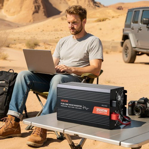 Vevor Car Inverter Pure Sinewave 3500W to Converter 12V DC in 230V AC