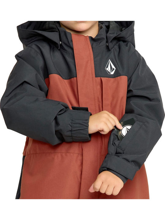 Volcom II0452600-HEN Παιδική Ολόσωμη Φόρμα Σκι & Snowboard Καφέ