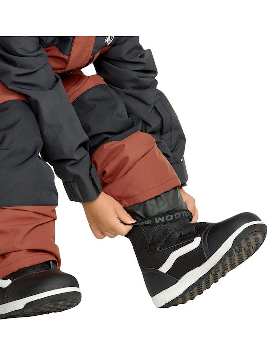 Volcom II0452600-HEN Παιδική Ολόσωμη Φόρμα Σκι & Snowboard Καφέ