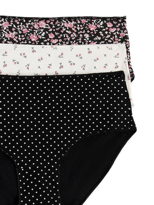 Midi Βαμβακερά Femei Slip 3Pack Multiple