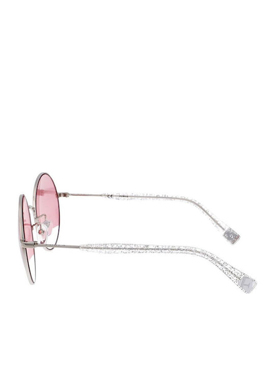 Furla Women's Sunglasses with Gold Metal Frame and Pink Lens