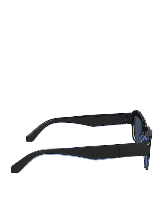 Calvin Klein Unisex Γυαλιά Ηλίου με Μαύρο Κοκκάλινο Σκελετό και Μπλε Φακό CKJ24608S 001