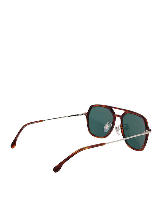 Lozza Unisex Sunglasses with Brown Tartaruga Frame and Green Polarized Lens SL4215M 710P