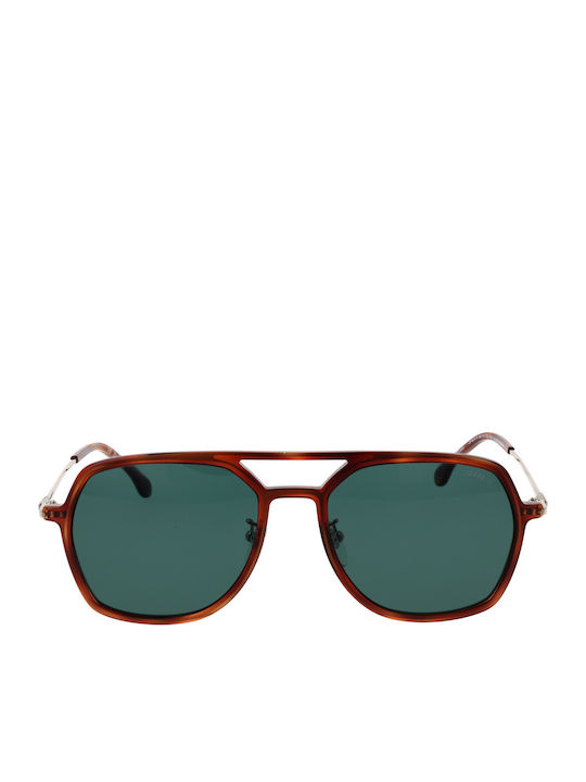 Lozza Unisex Sunglasses with Brown Tartaruga Frame and Green Polarized Lens SL4215M 710P