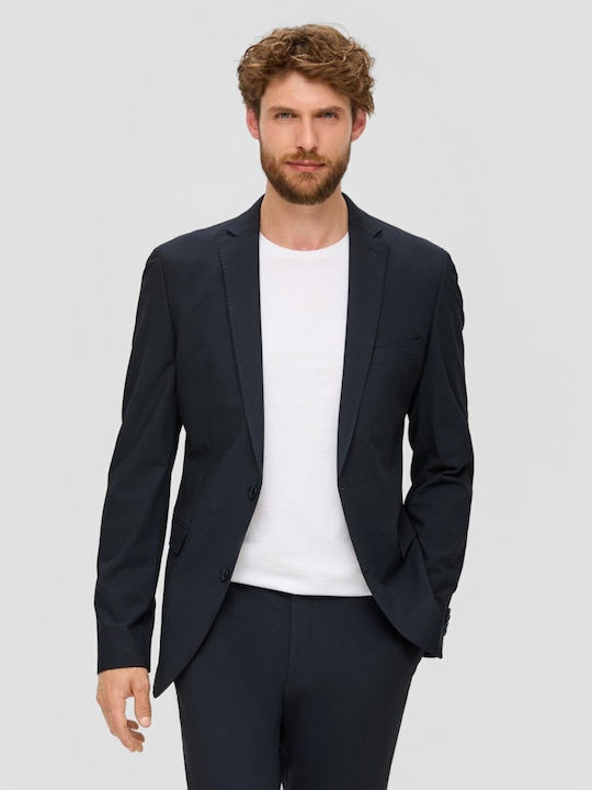 Black Label Sacou bărbați cu croială normală Navy Blue
