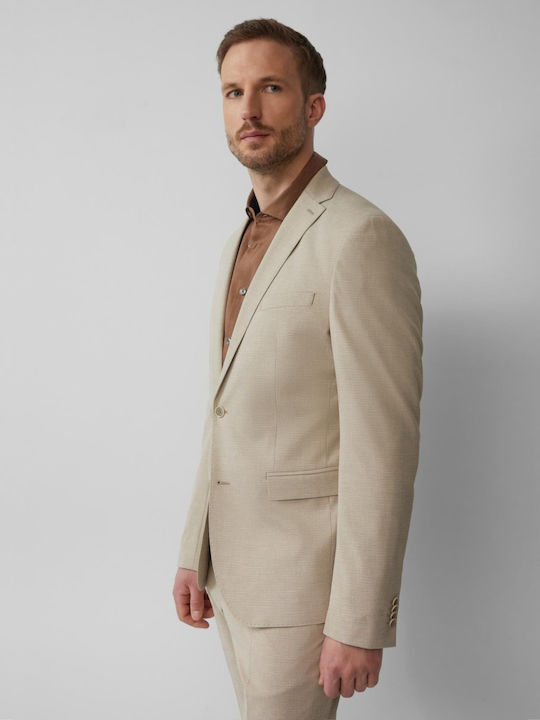 Black Label Sacou bărbați cu croială strâmtă Light Brown