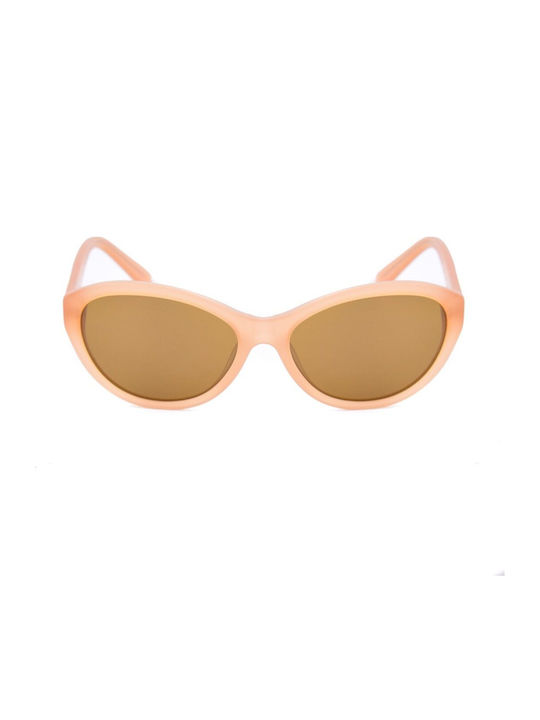 Women's Sunglasses with Brown Plastic Frame and Brown Lens