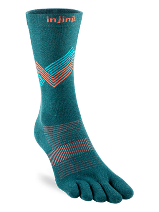 Injinji Lightweight Running Socks Green 1 Pair