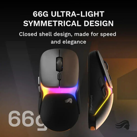Glorious O3 Mini Безжична RGB Геймърска Мишка Черен