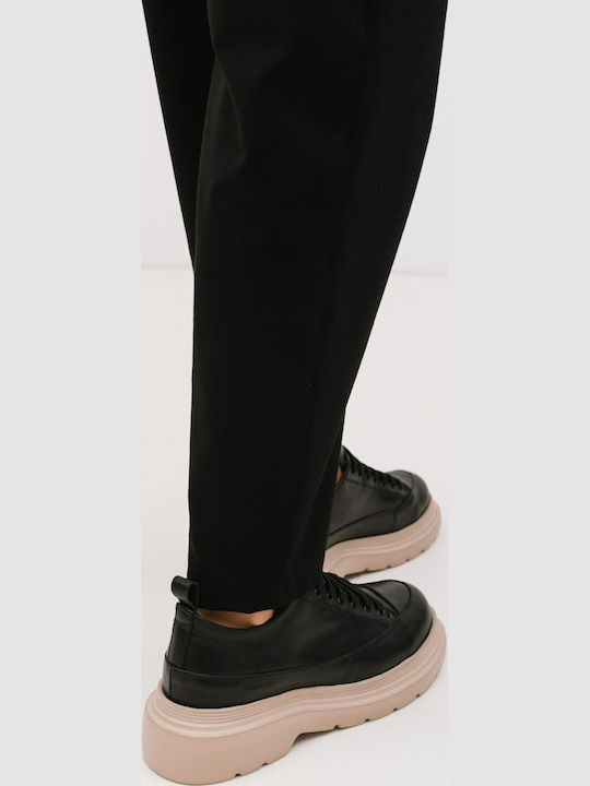 Leder Herren Freizeitschuhe Anatomisch Schwarz