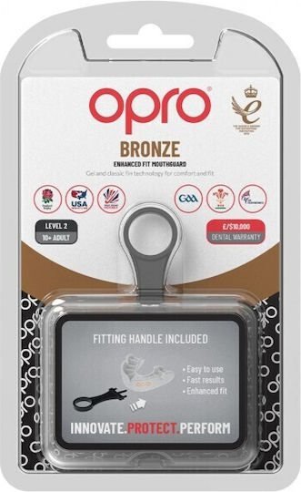 Opro Bronze Self Fit Προστατευτική Μασέλα Junior Λευκή με Θήκη