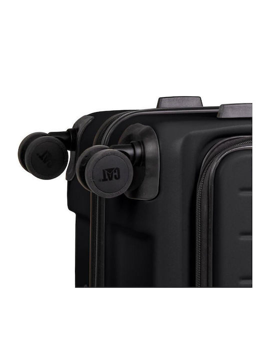 CAT Nexus Large Hard Black Suitcase With 4 Wheels Height 81cm
