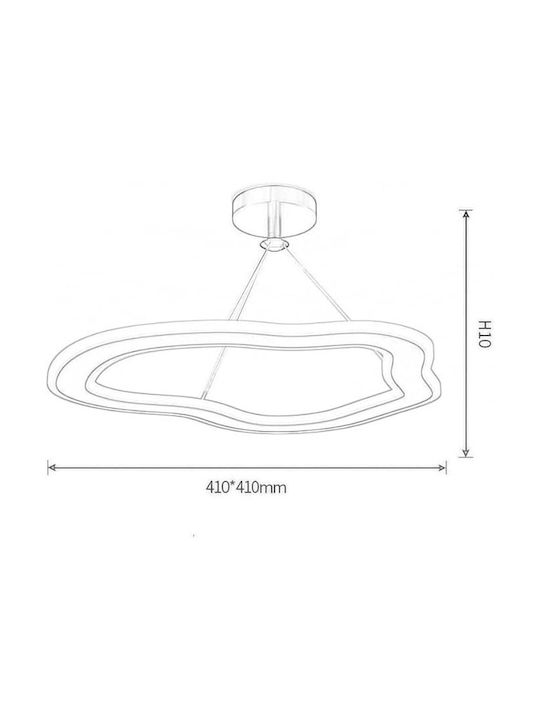 Lightplanet Висящо Осветително Тяло Бял LED