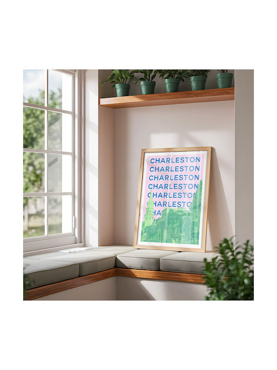 Poster Charleston Pop Art Pst25510 21cm X 30cm Λευκό Κάδρο Pvc