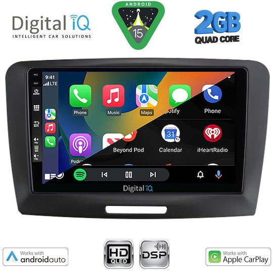 Digital IQ Car Audio System for Skoda Superb 2008-2015 (Bluetooth/USB/WiFi/GPS/Apple-Carplay/Android-Auto) with Touch Screen 9"