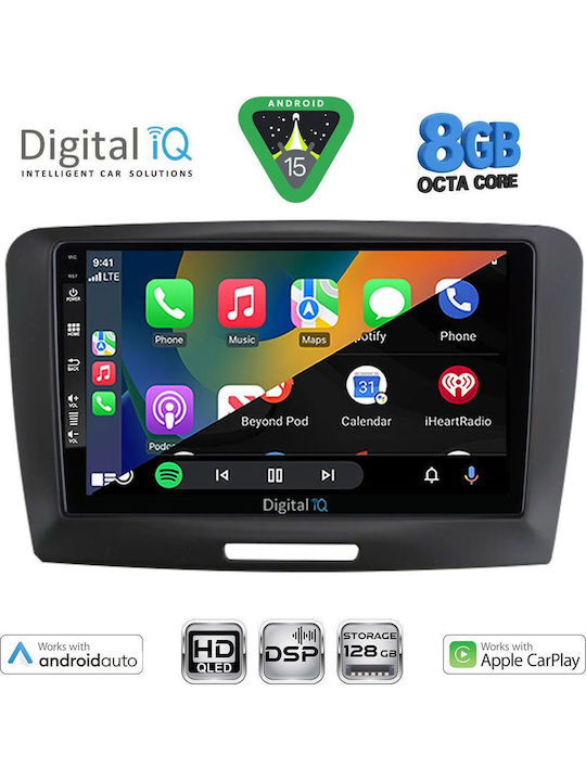 Digital IQ Car Audio System for Skoda Superb 2008-2015 (Bluetooth/USB/WiFi/GPS/Apple-Carplay/Android-Auto) with Touch Screen 9"