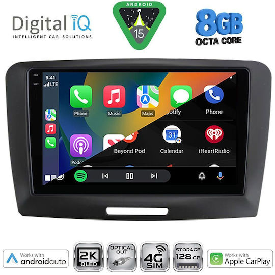 Digital IQ Ηχοσύστημα Αυτοκινήτου για Skoda Superb 2008-2015 (Bluetooth/USB/WiFi/GPS/Apple-Carplay/Android-Auto) με Οθόνη Αφής 9"