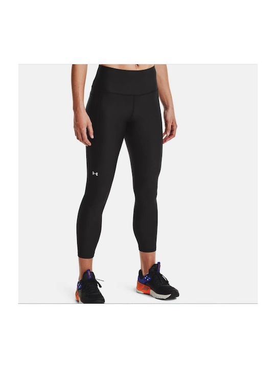 Heat Gear 7/8 Training Women's Cropped Leggings Firming Shiny & High Waist Black