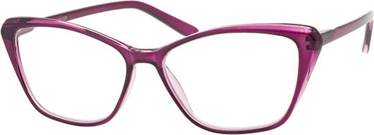 Brilo Damen Lesebrille +3.50 in Lila Farbe BR118PURPLE3.50