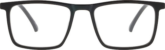 Brilo Men's Reading Glasses +1.00 in Black color BR130BLACK1.00
